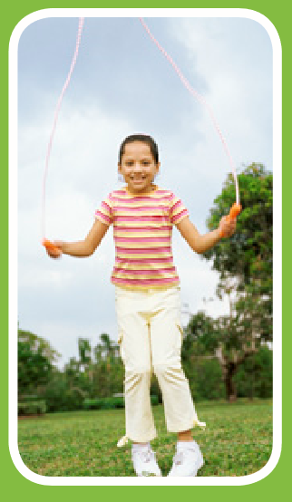Girl jumping rope